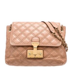 $895 Marc Jacobs Quilted Shoulder Bag Single GIANDUIA with Brass GORGEOUS!!